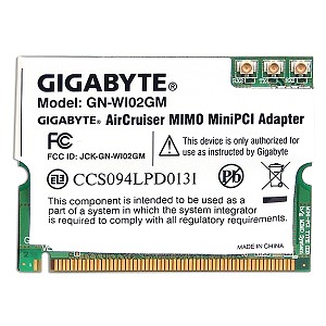 GIGABYTE AirCruiser 802.11g MIMO Wireless LAN Mini PCI Card